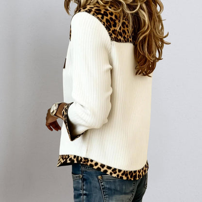 SIENNA V-NECK LEOPARD PRINT TOP