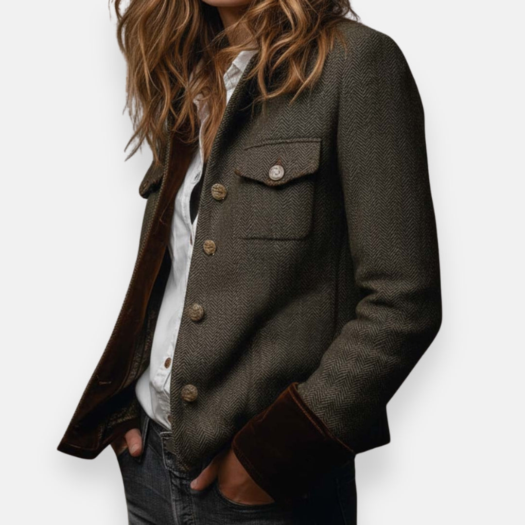 ELARA VELVET TWEED BLAZER