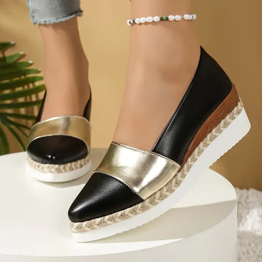 AUREA LEATHER WEDGES