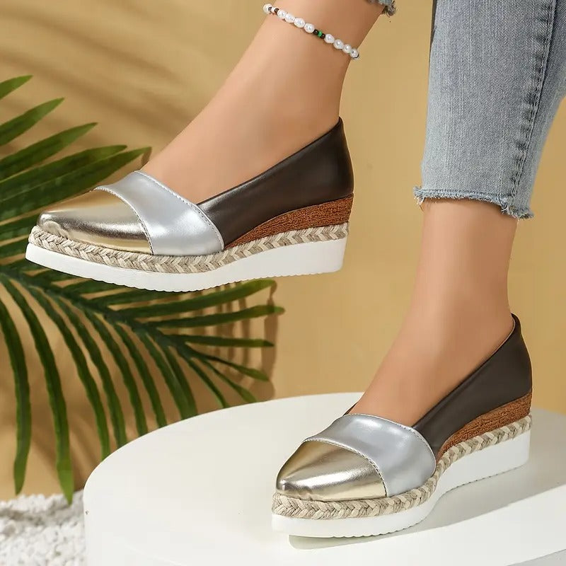 AUREA LEATHER WEDGES